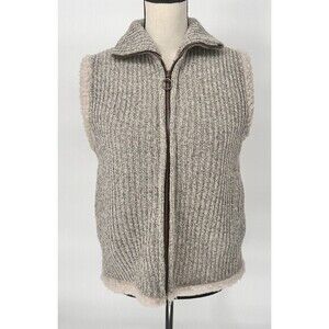 Sugarbird Vintage Sweater Vest‎ Women's Size medium Beige Acrylic/Wool Lining
